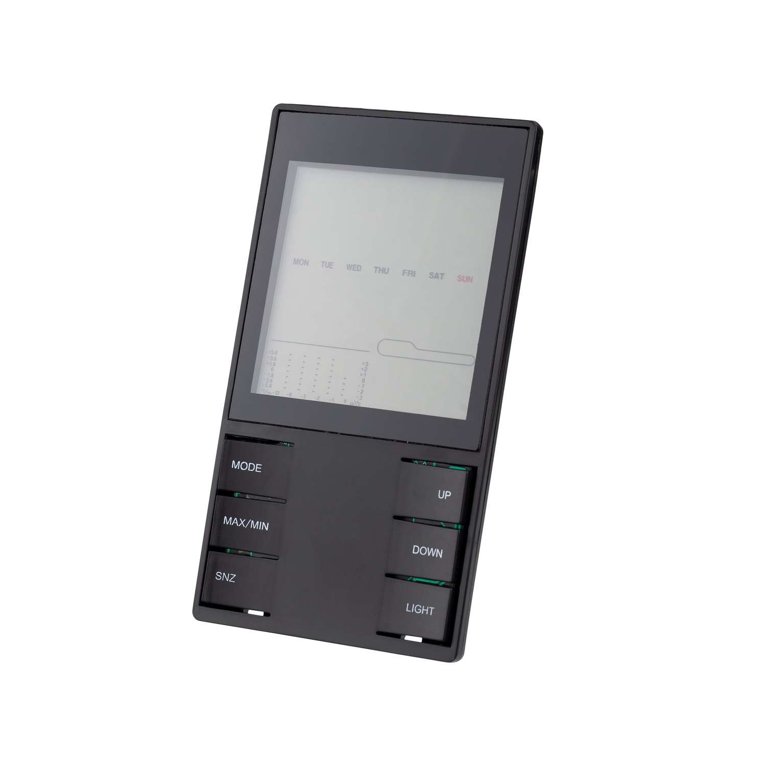 Цифровая метеостанция REXANT комнатная с часами-будильником и календарем для измерения температуры и влажности - фото 1