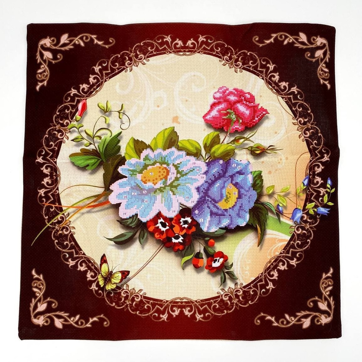Набор для вышивания крестом Darvish Цветочная композиция наволочка - фото 3