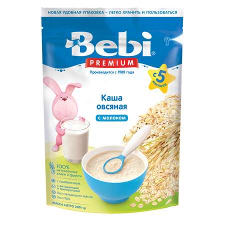 Каша молочная Bebi Premium овсяная 200г с 5месяцев
