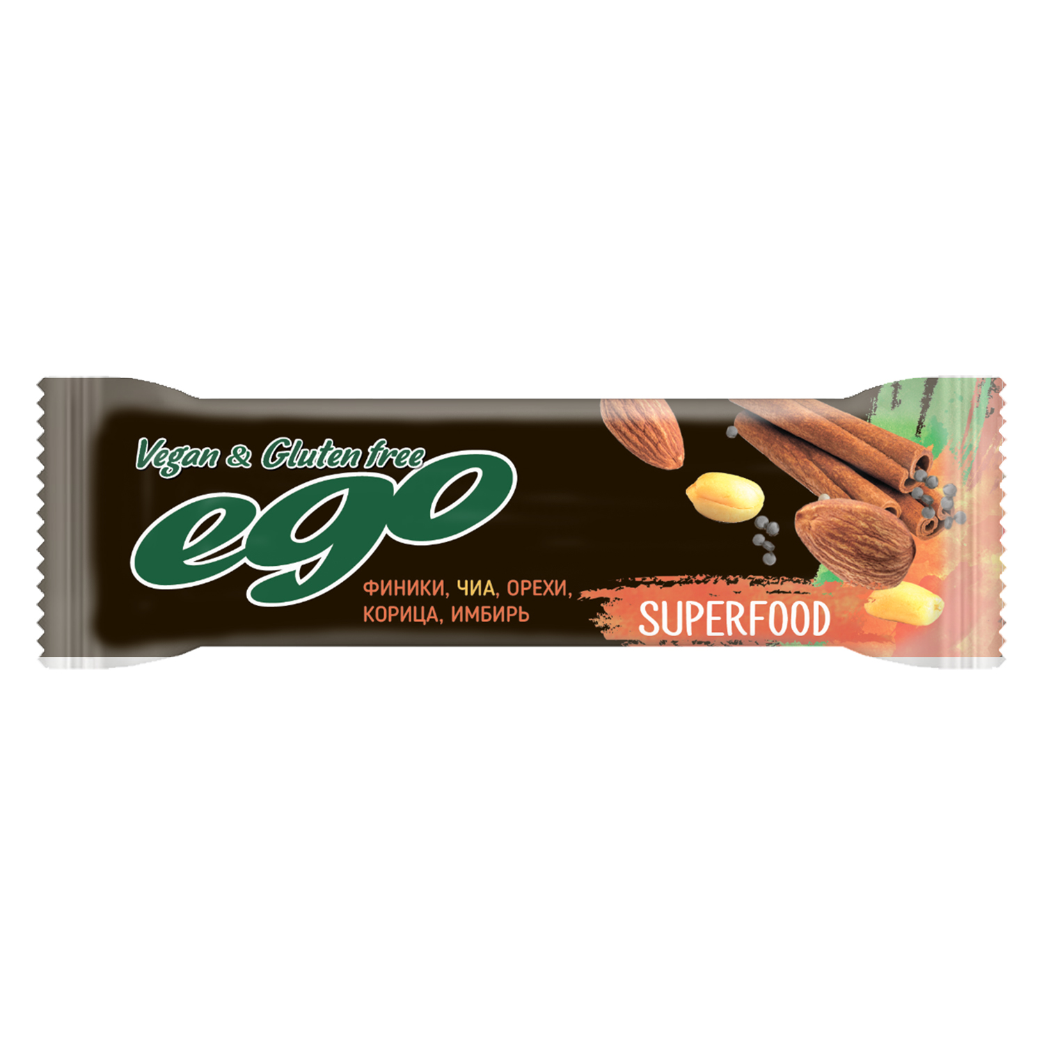 Батончик Ego фруктово-ореховый Superfood Чиа 45г - фото 1