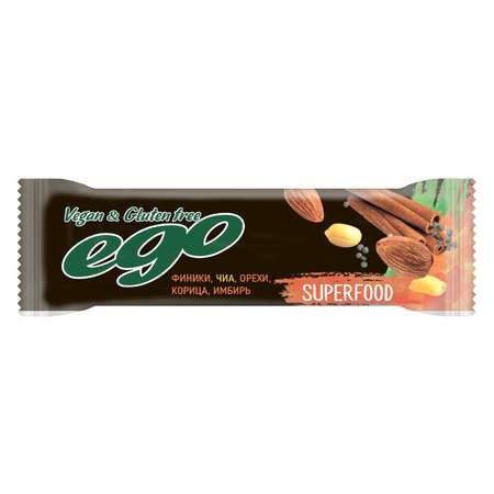 Батончик Ego фруктово-ореховый Superfood Чиа 45г