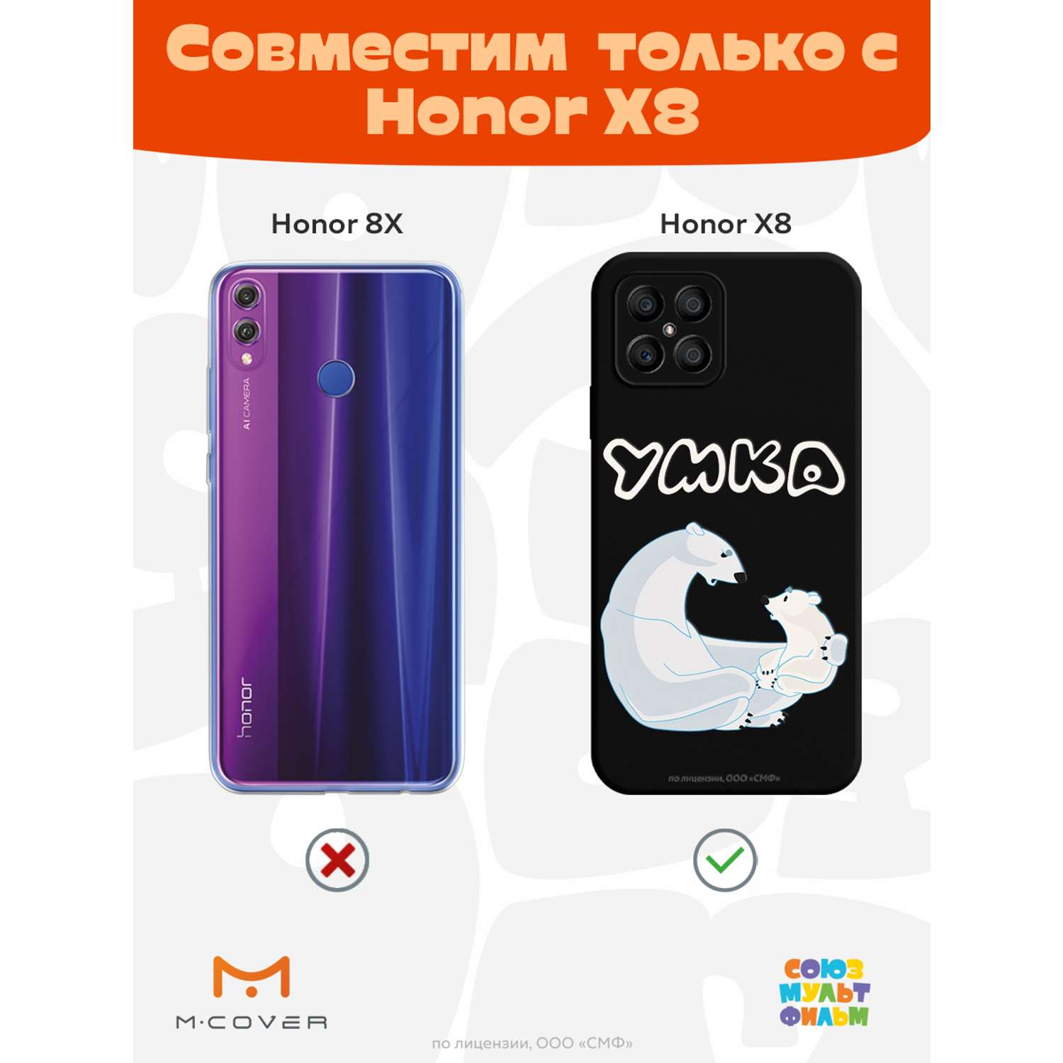 Силиконовый чехол Mcover для смартфона Honor X8 Союзмультфильм Рассказ о  людях купить по цене 430 ₽ в интернет-магазине Детский мир