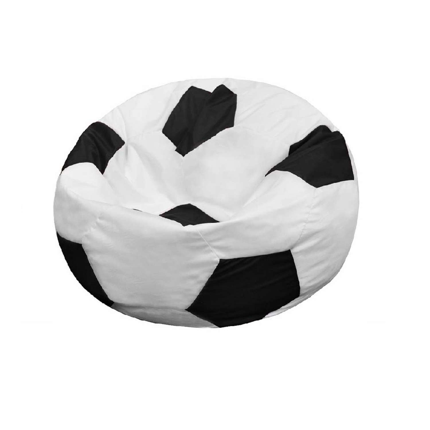 Кресло-мешок Пазитифчик Мяч 80х80см бело-черный - фото 1