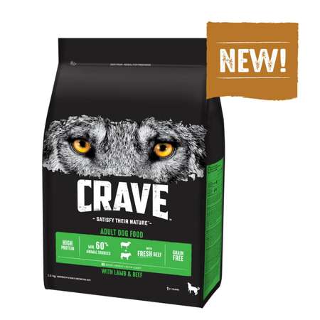 Сухой корм для собак Crave 2.8 кг ягненок, говядина (полнорационный)