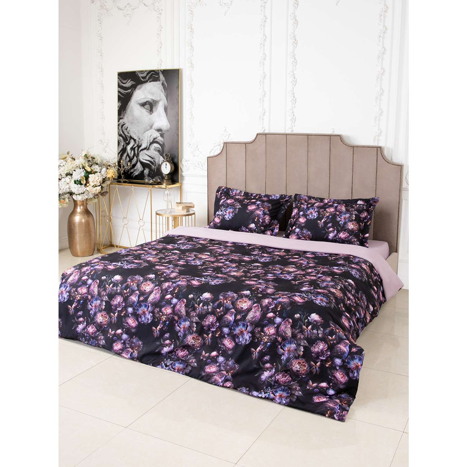 Комплект постельного белья La Nottа евро Кинг Сайз цветущий сад - фото 3