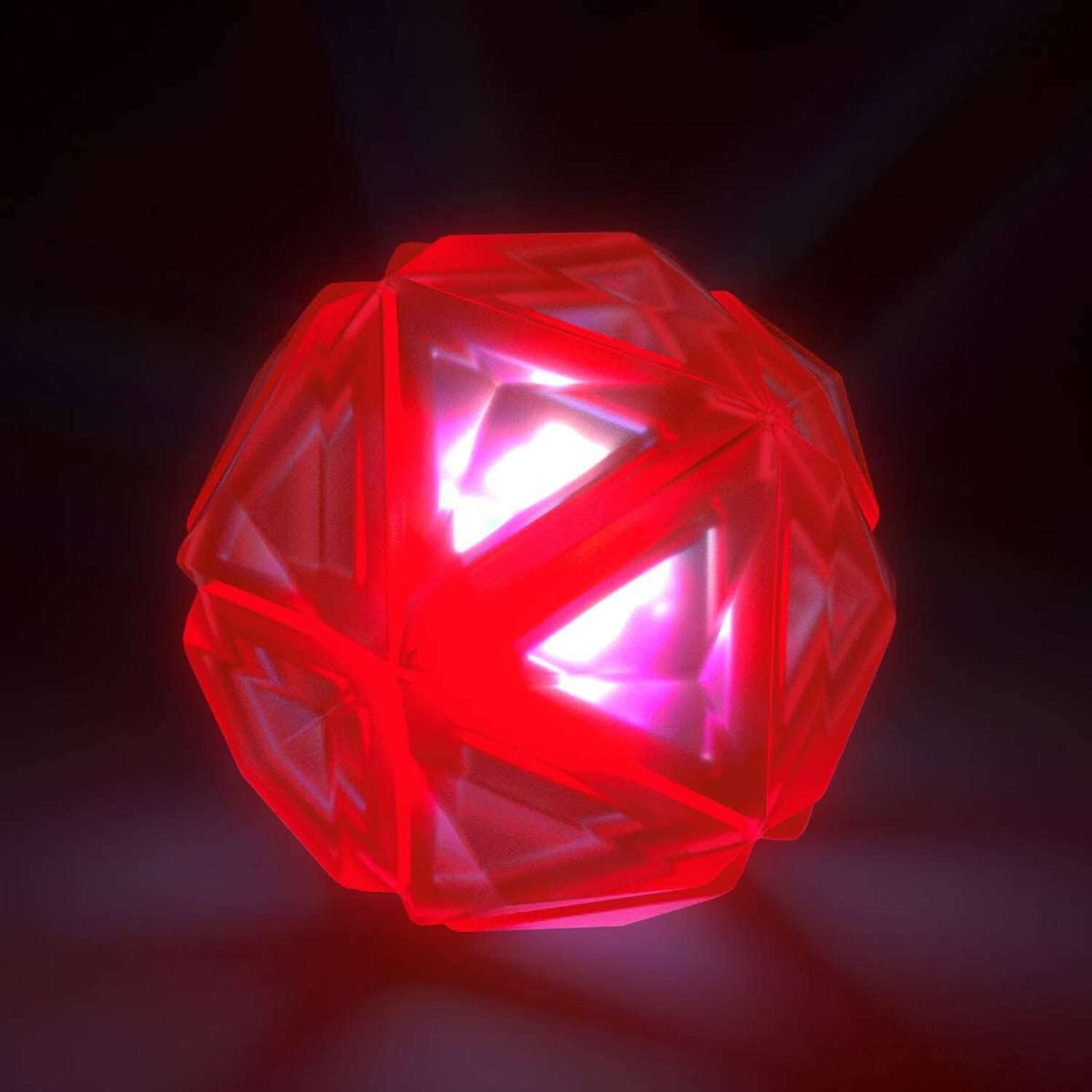 Игрушка для собак ZDK светящийся мяч Алмаз красный с пищалкой ZooWell - фото 6
