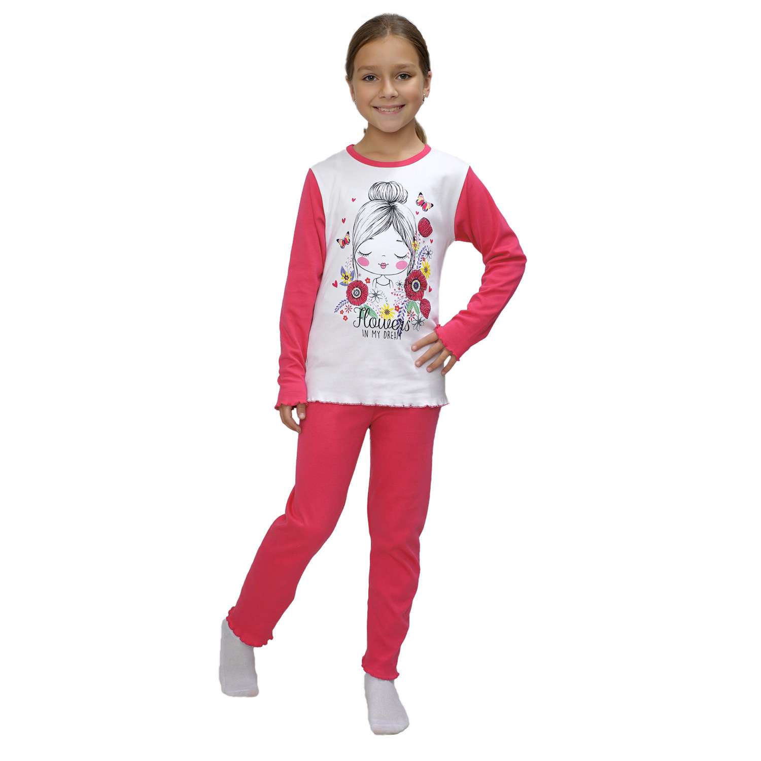 Пижама Счастливая малинка М-574 роз - фото 1