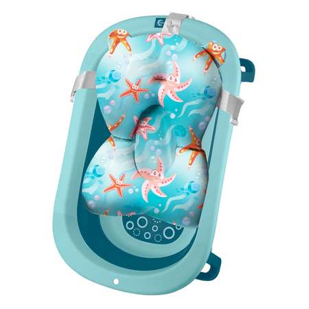 Ванночка для купания LaLa-Kids новорожденных складная с матрасиком