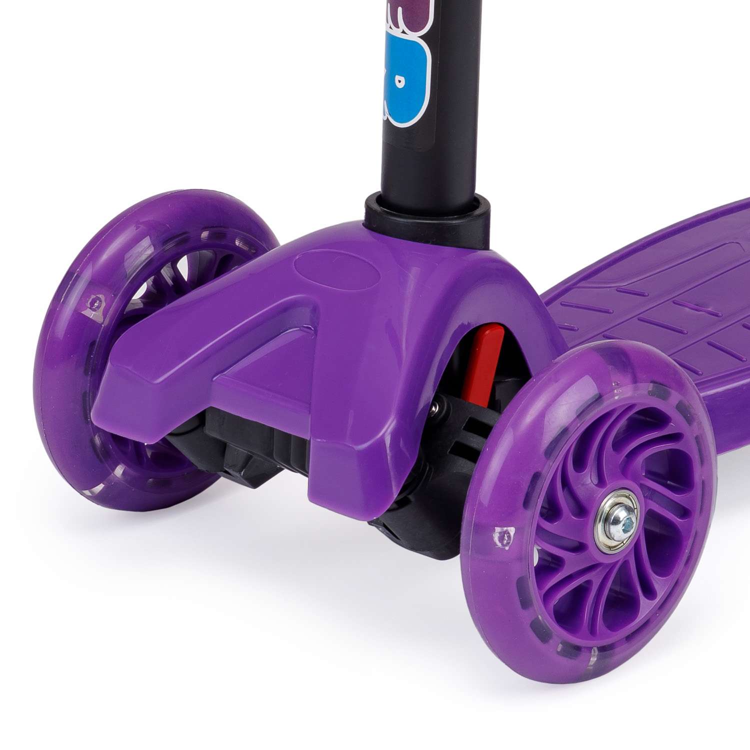 Самокат BABY STYLE детский светящиеся колеса с тормозом до 25 кг фиолетовый - фото 5