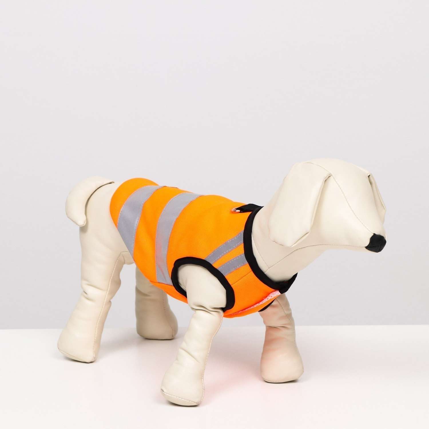 Жилет для собак Sima-Land Светоотражающий размер 10 оранжевый - фото 1