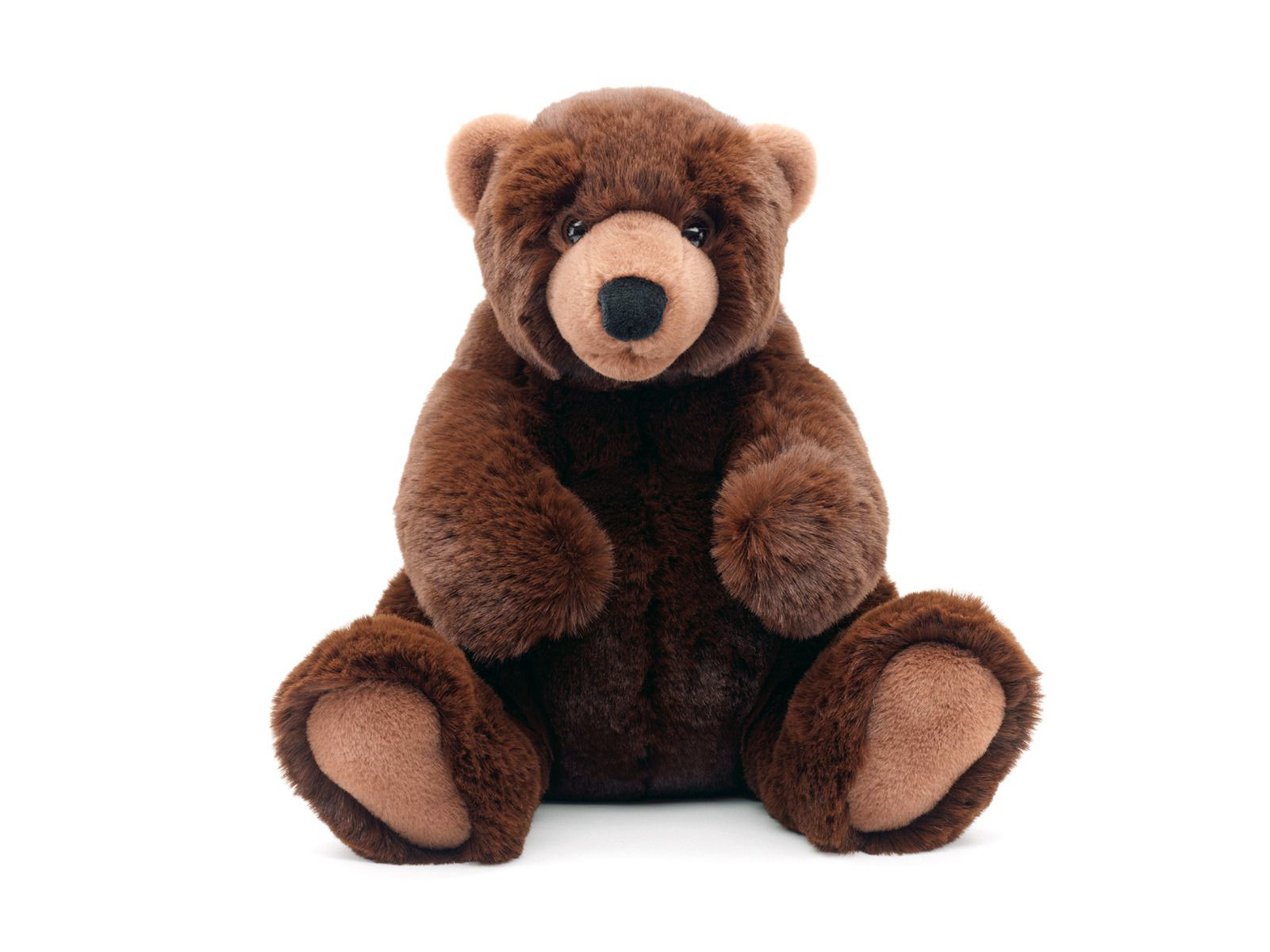 Игрушка мягкая LEOSCO Медведь красно-коричневый 20 см - фото 3