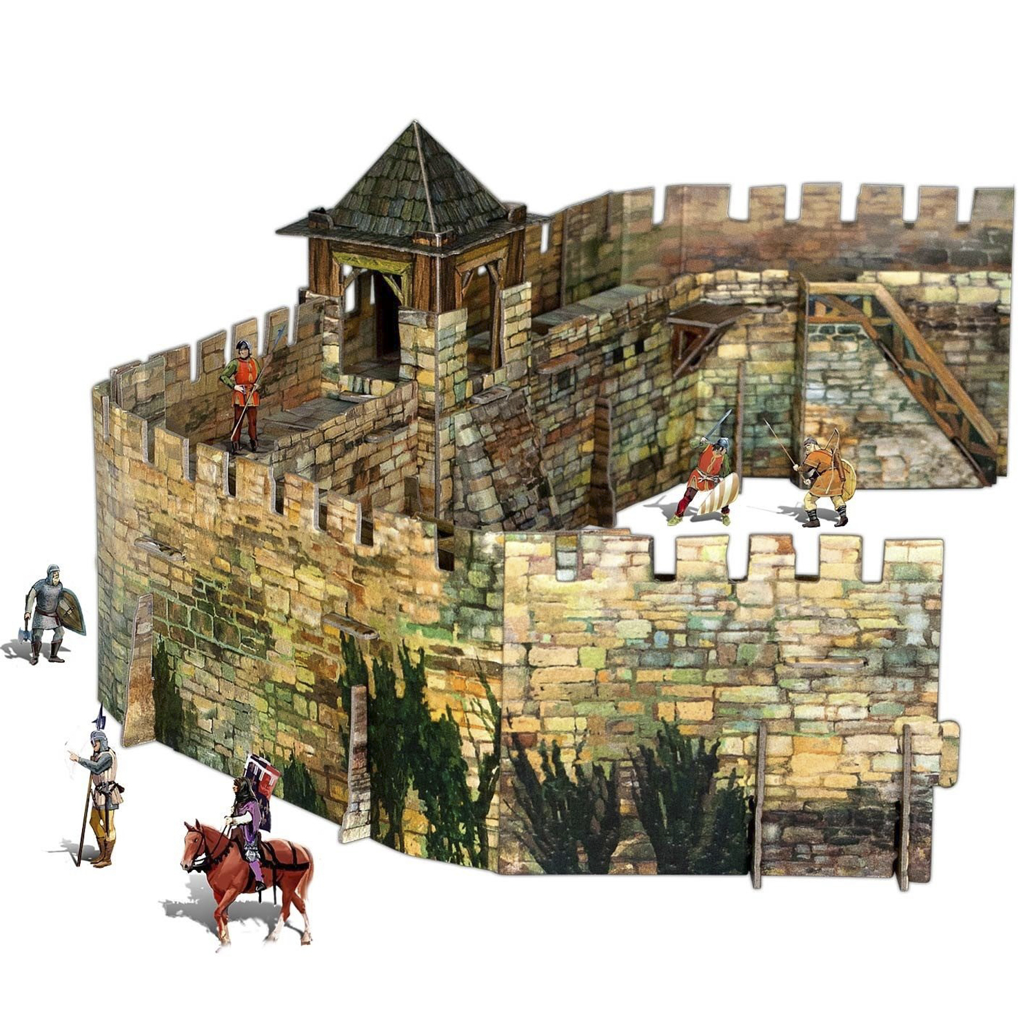 Игрушка из картона Умная бумага Крепостная стена 286 286 - фото 1