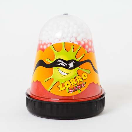 Слайм ПЛЮХ Zorro перламутровый красный капсула с шариками 130г