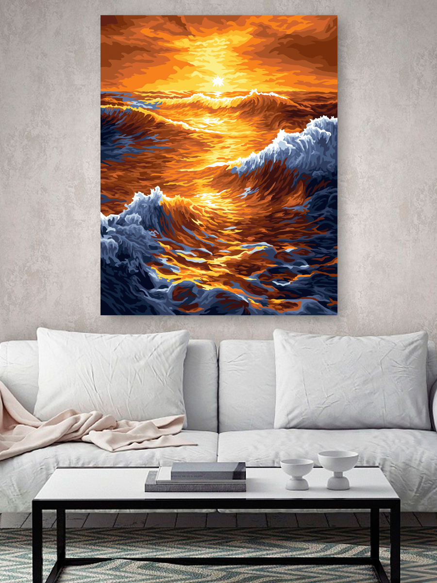 Картина по номерам Hobby Paint холст на подрамнике 40х50 см Море в лучах солнца - фото 3