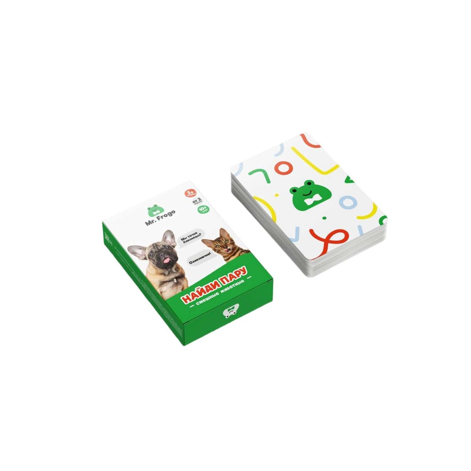 Настольная карточная игра Mr. Frogo Найди пару животных мемонри - фото 9