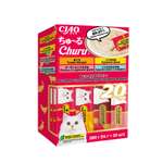 Лакомство для кошек INABA Ciao Churu 14г*20шт асссорти с тунцом Магуро и куриным филе