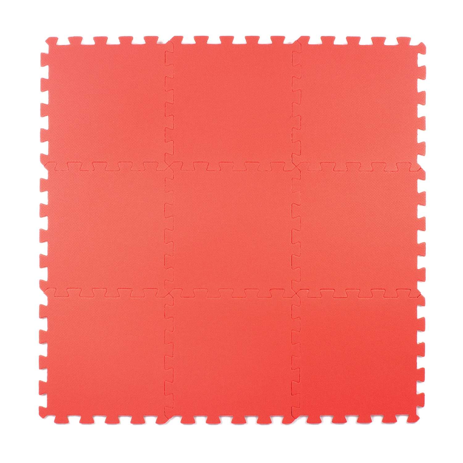 Развивающий детский коврик Eco cover игровой мягкий пол для ползания красный 33х33 - фото 1