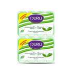 Твёрдое мыло DURU 1+1 с антиоксидантами зелёный чай 90г x 4 шт x 2 упаковки