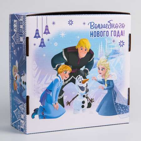 Коробка Disney подарочная складная«Волшебного нового года» Холодное сердце. 24.5×24.5×9.5 см
