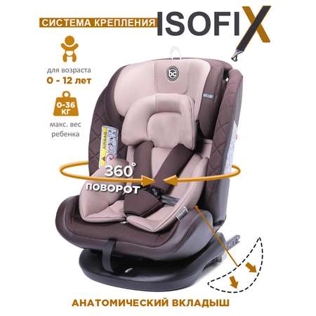 Автокресло BabyCare Shelter isofix коричневый