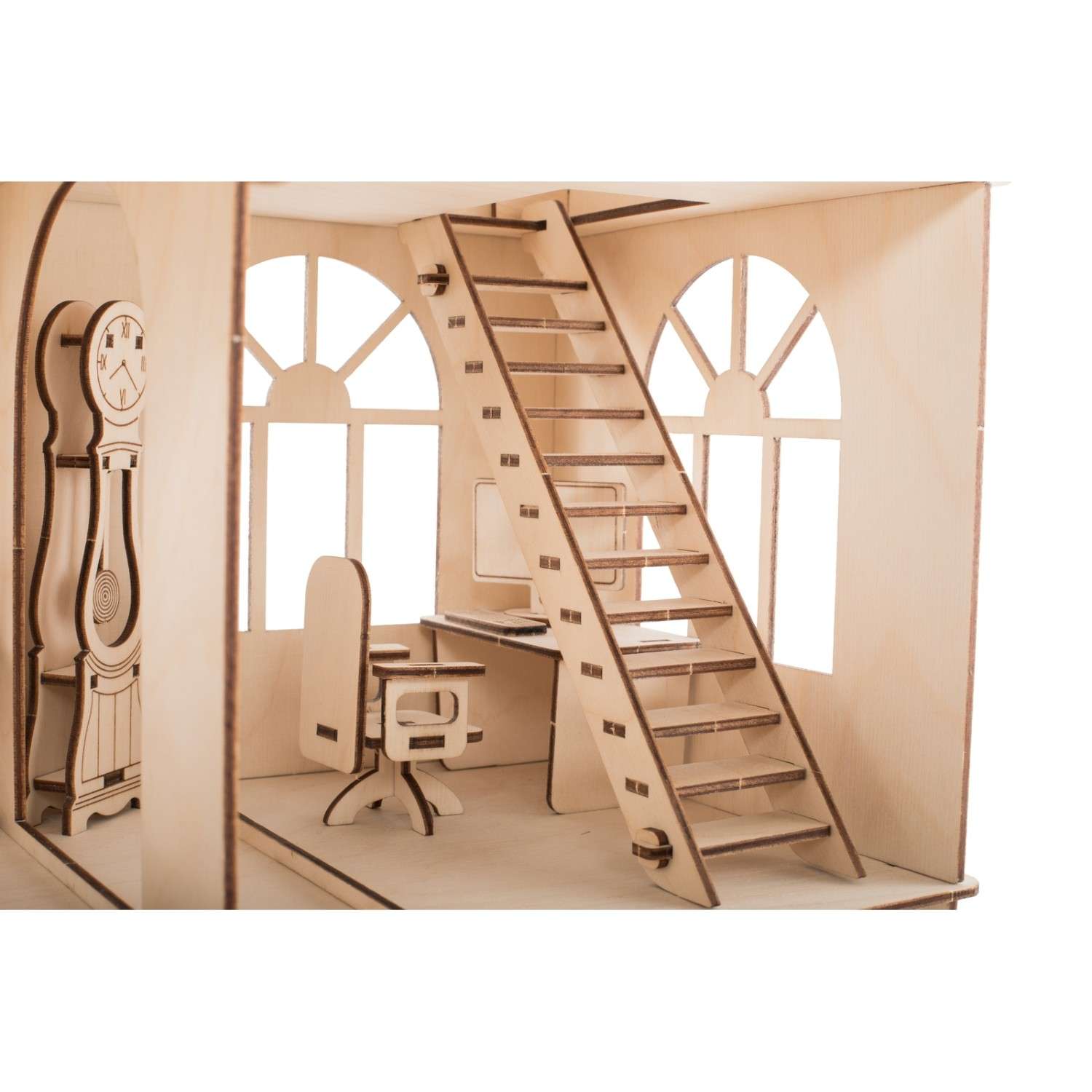Конструктор ХэппиДом Кукольный домик Коттедж с мебелью Premium HK-D010 - фото 6