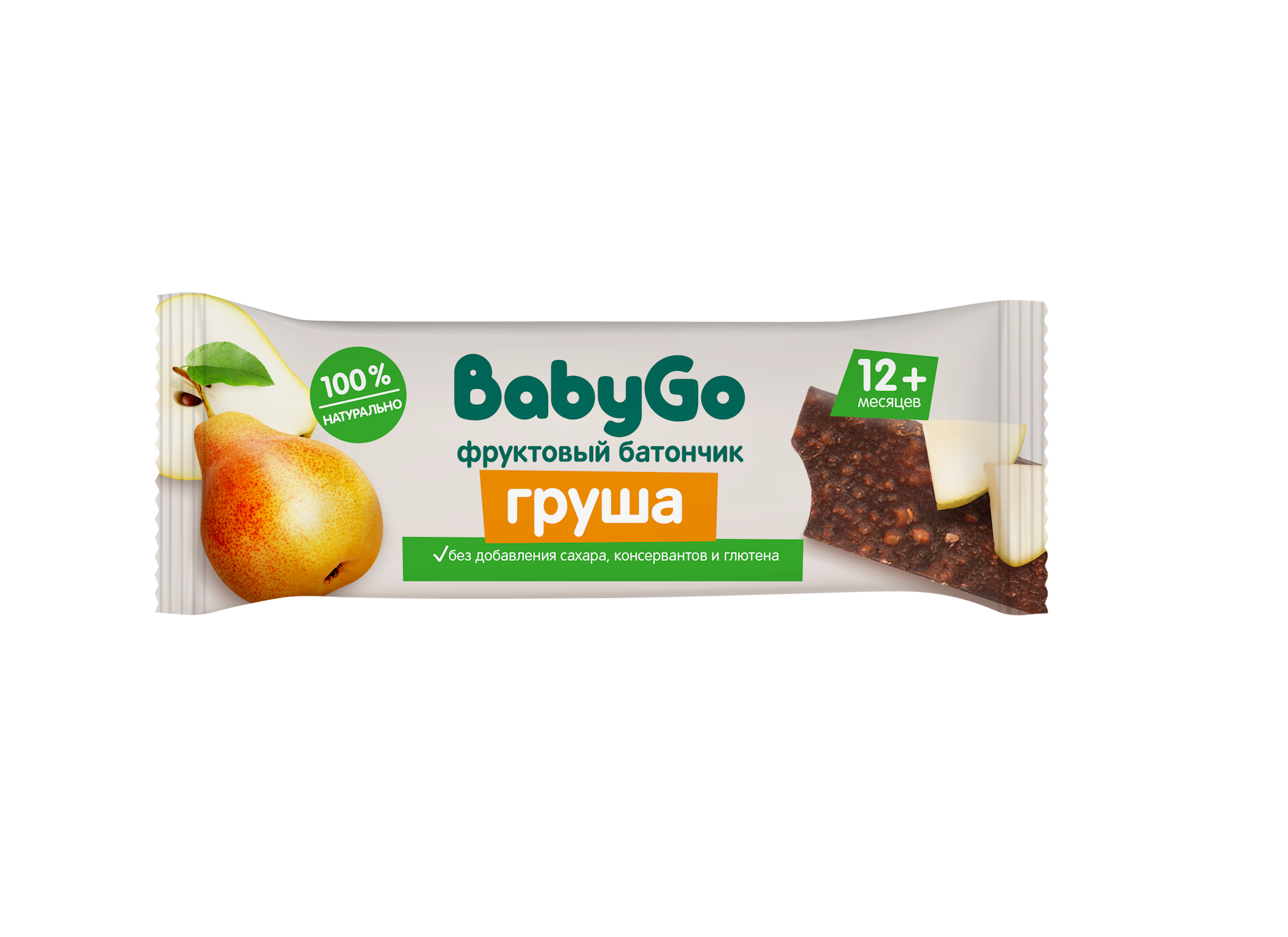 Батончик фруктовый BabyGo грушевый 25 г с 12месяцев - фото 1