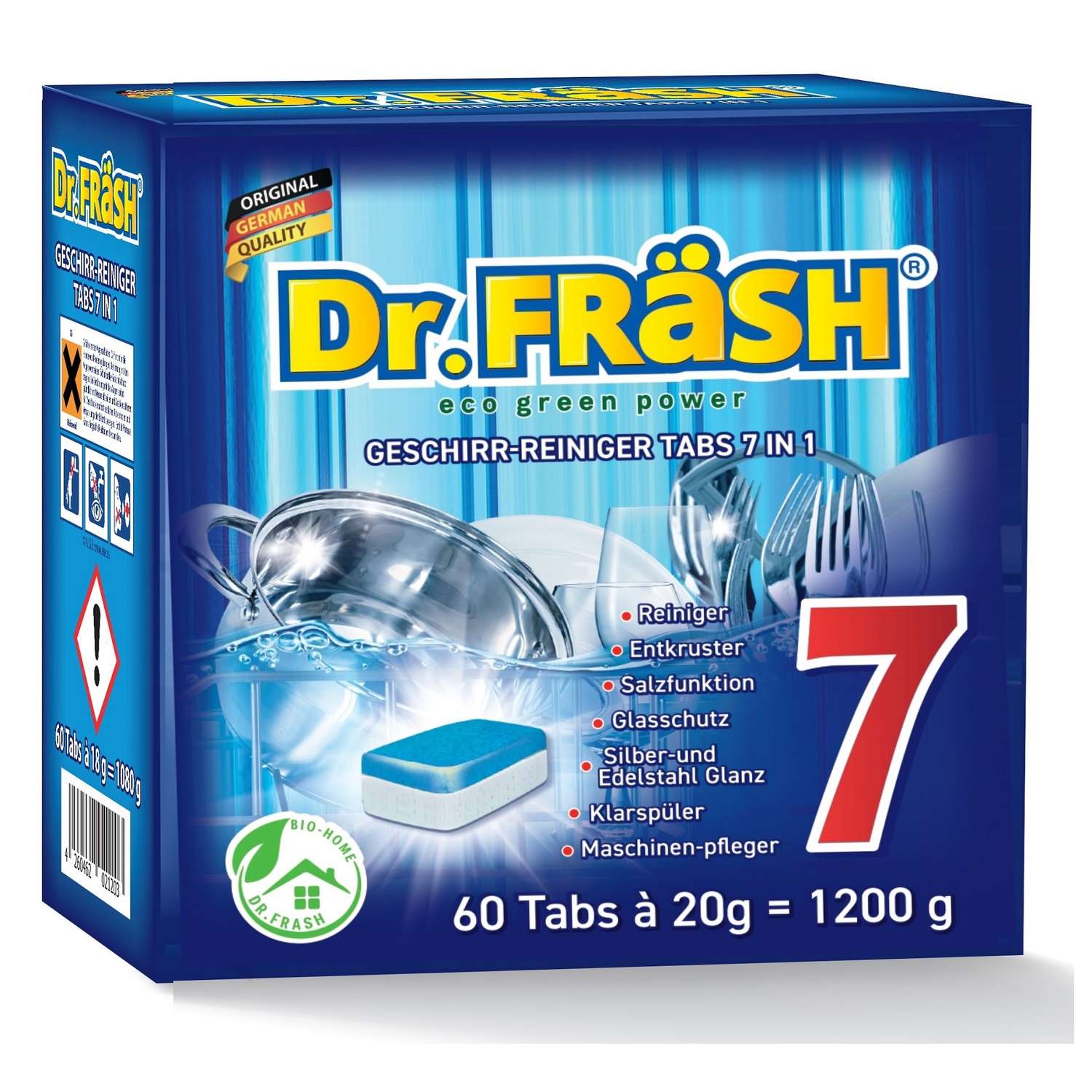 Таблетки Dr.Frash для посудомоечных машин 7в1 60шт по 20г - фото 1