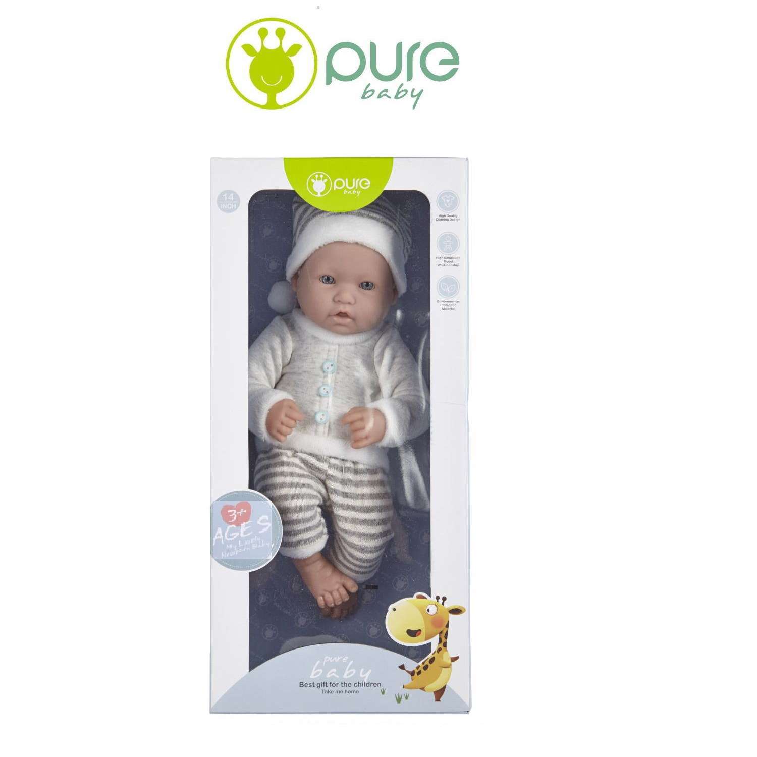 Кукла-пупс Junfa Pure Baby 35см в кофточке WJ-B9967 - фото 1