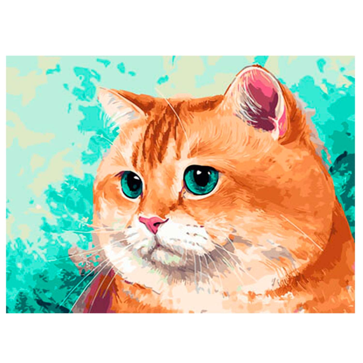 Картина по номерам Цветной Упитанный кот 40x50 см - фото 1