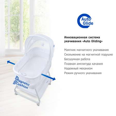 Колыбель-кроватка SIMPLICITY GL4060 Auto white crinkle