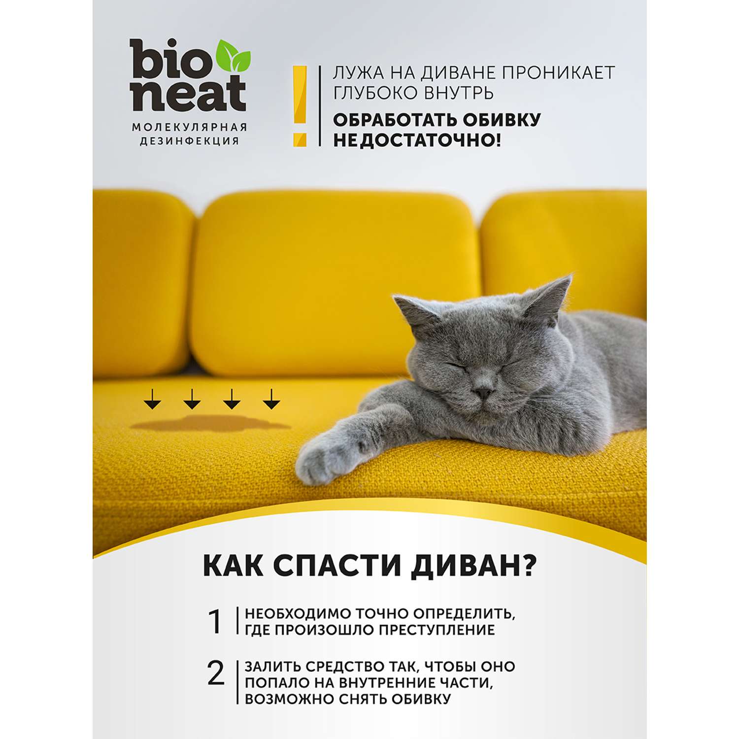 Дезинфицирующее средство Bioneat для обработки и устранения запахов Кошки 500 мл - фото 10