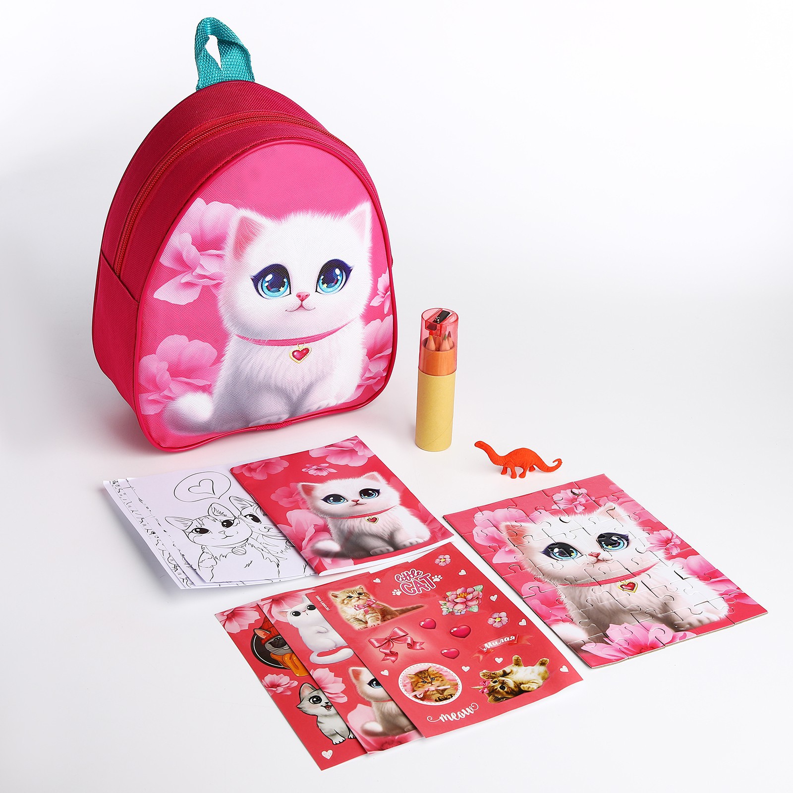 Подарочный набор NAZAMOK с рюкзаком для детей «Пушистый котик» - фото 2