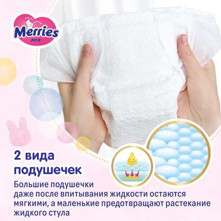 Подгузники Merries NB до 5кг 24шт