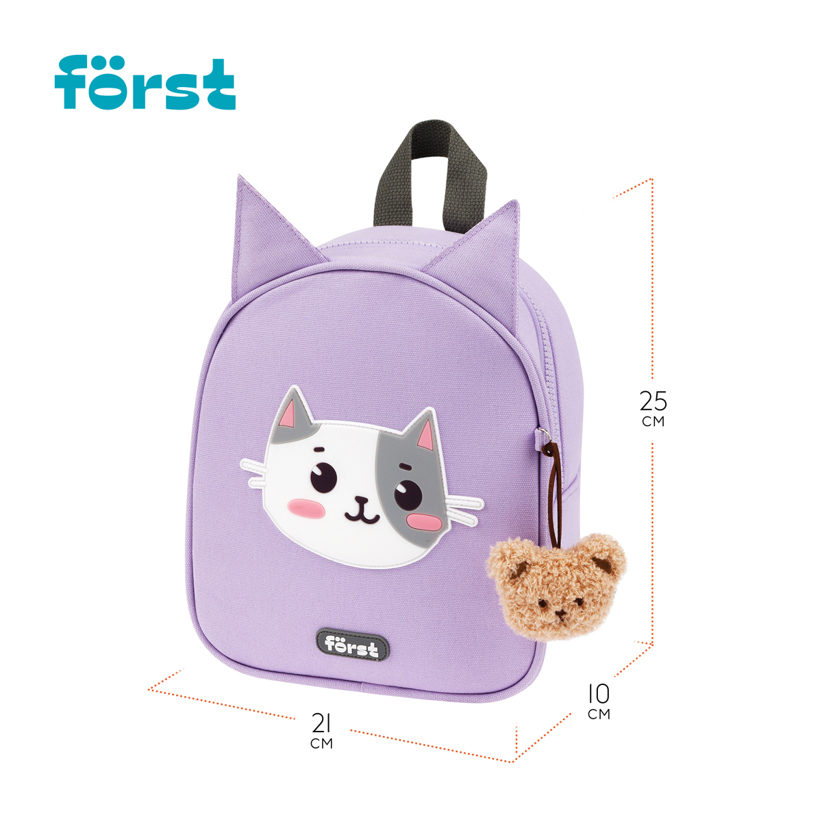 Рюкзак Forst Рюкзак Först F-Kids Little kitty 25*21*10см 1 отделение уплотненная спинка - фото 3