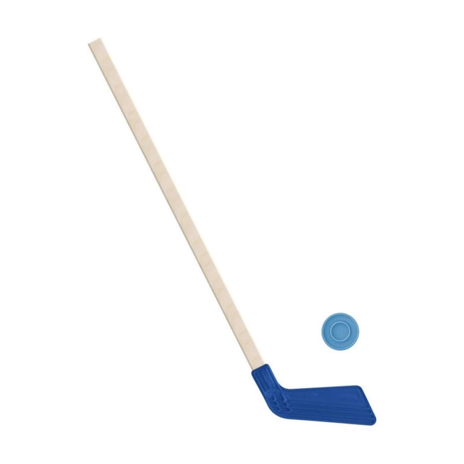 Набор для хоккея Задира Клюшка хоккейная детская синяя 80 см и шайба - фото 1