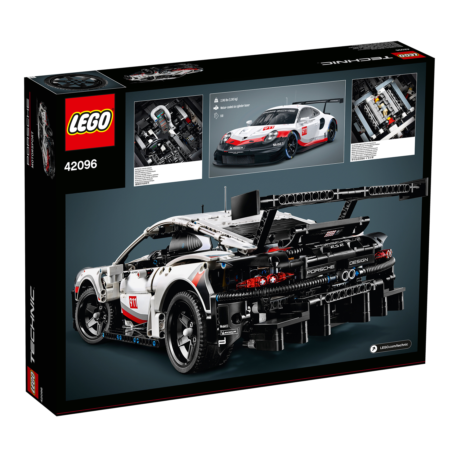 Конструктор детский LEGO Technic Porsche 911 RSR 42096 - фото 12