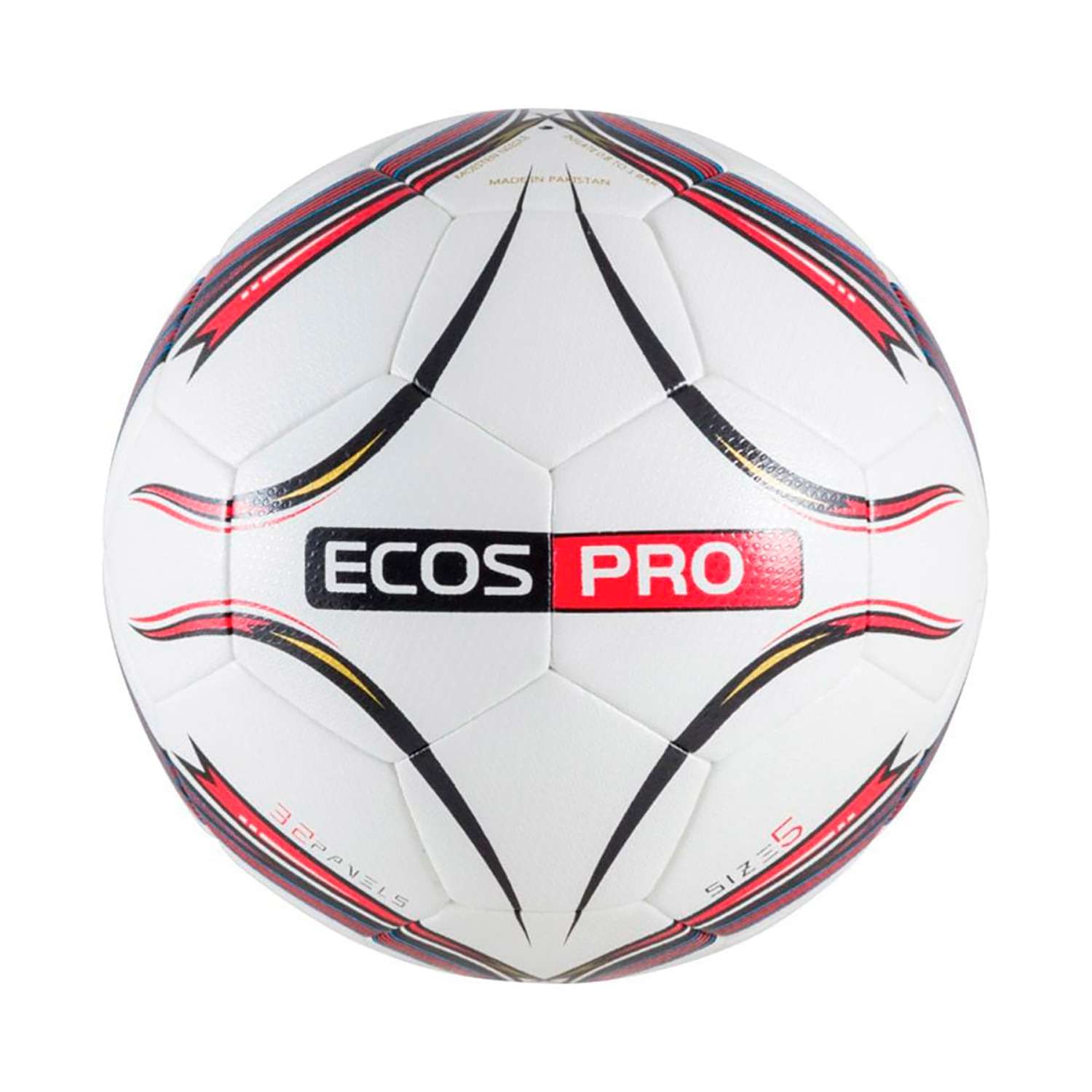 Мяч Ecos Футбольный pro hybrid embossed №5 красный - фото 1