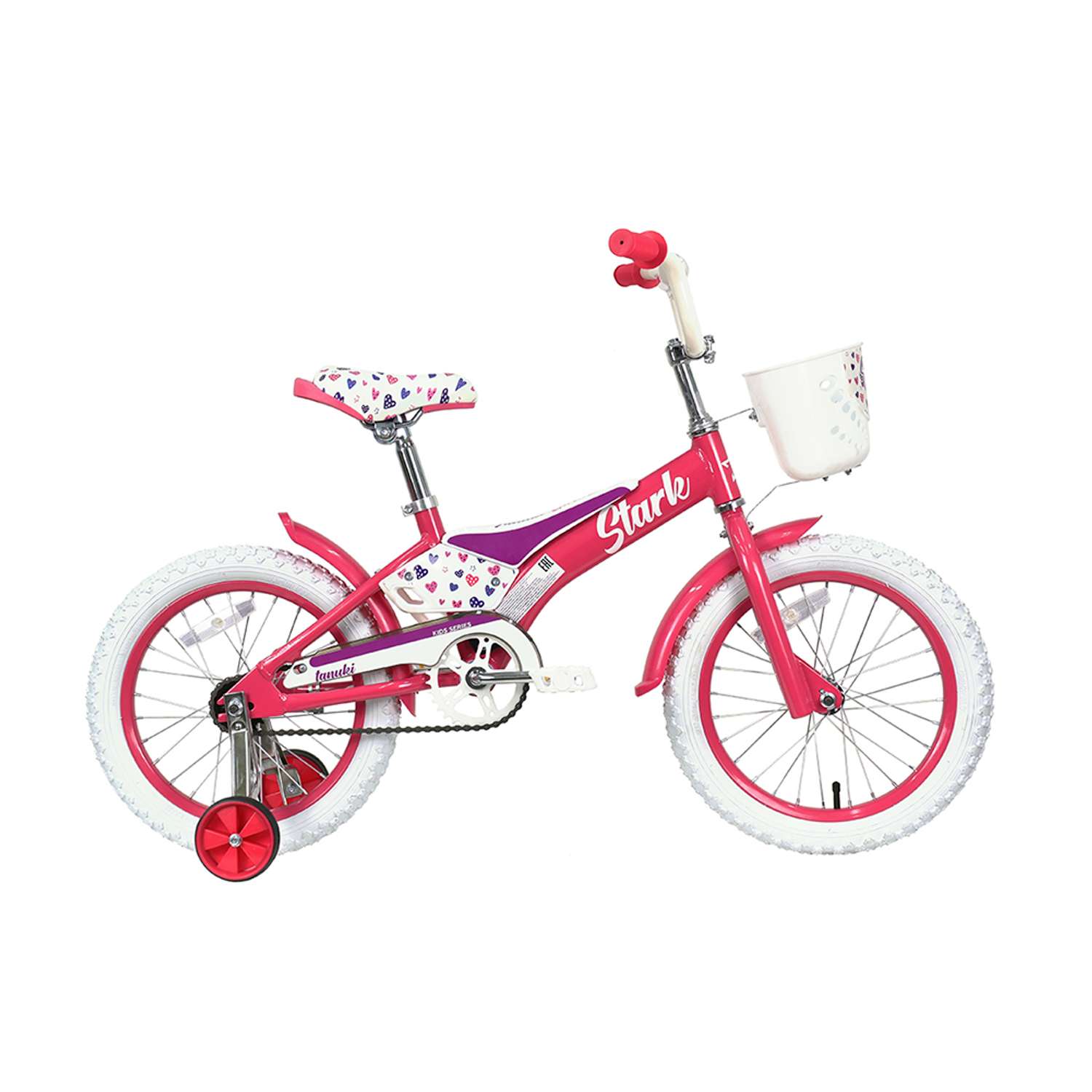 Велосипед Stark Tanuki 16 Girl розовый/фиолетовый - фото 1