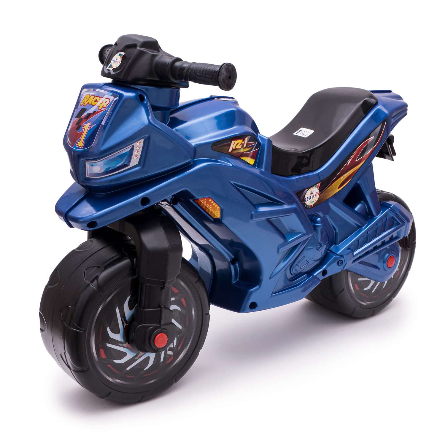 Мотоцикл-каталка ORION TOYS МП 2 колеса музыкальный руль синий - фото 1