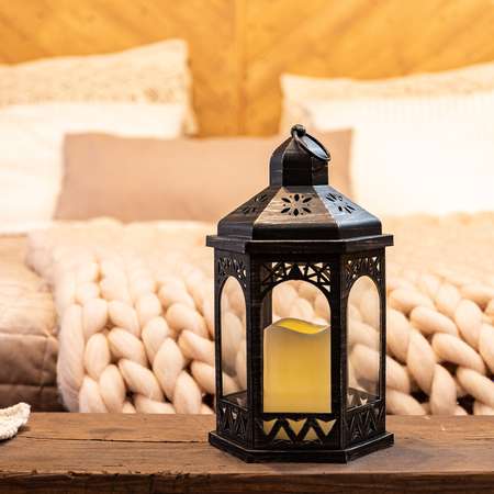 Фонарь-светильник NEON-NIGHT декоративный светодиодный со свечкой и подвесом