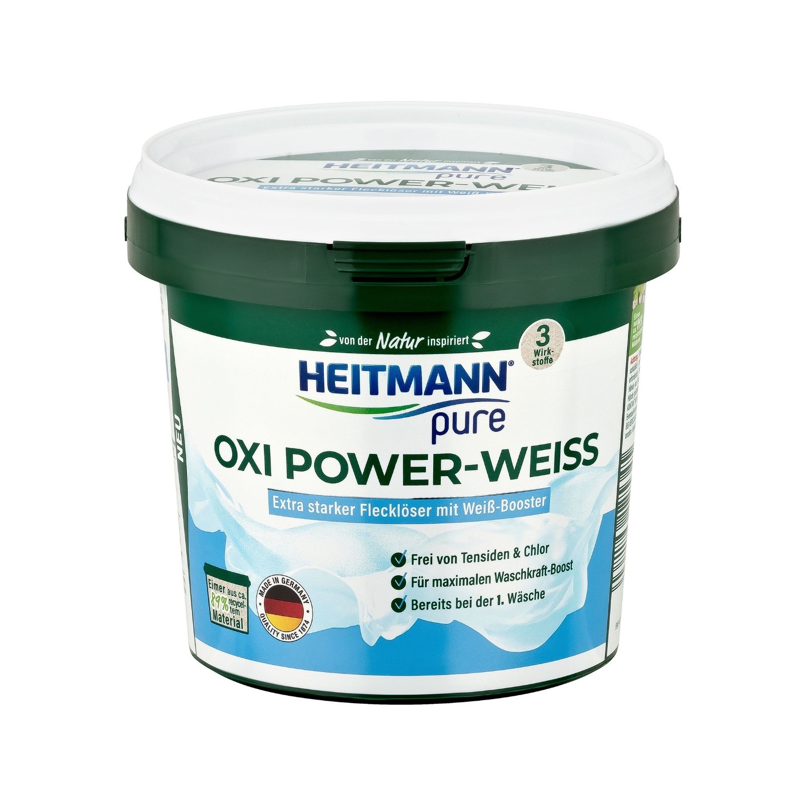 Средство для удаления пятен Heitmann OXI Power Weiss для белых тканей 500 гр - фото 1