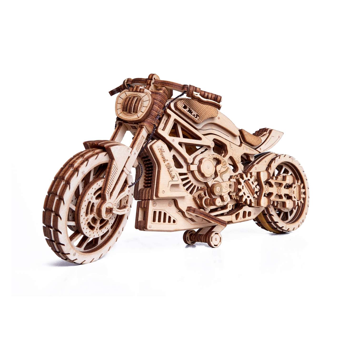 Модель сборная Wood Trick Мотоцикл DMS с мотором 1234-36 - фото 1