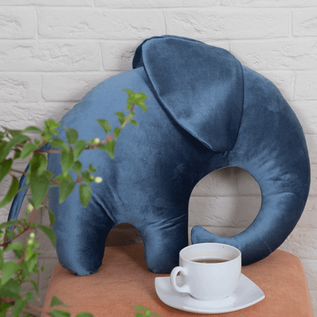 Подушка декоративная BOGACHO Слон синего цвета