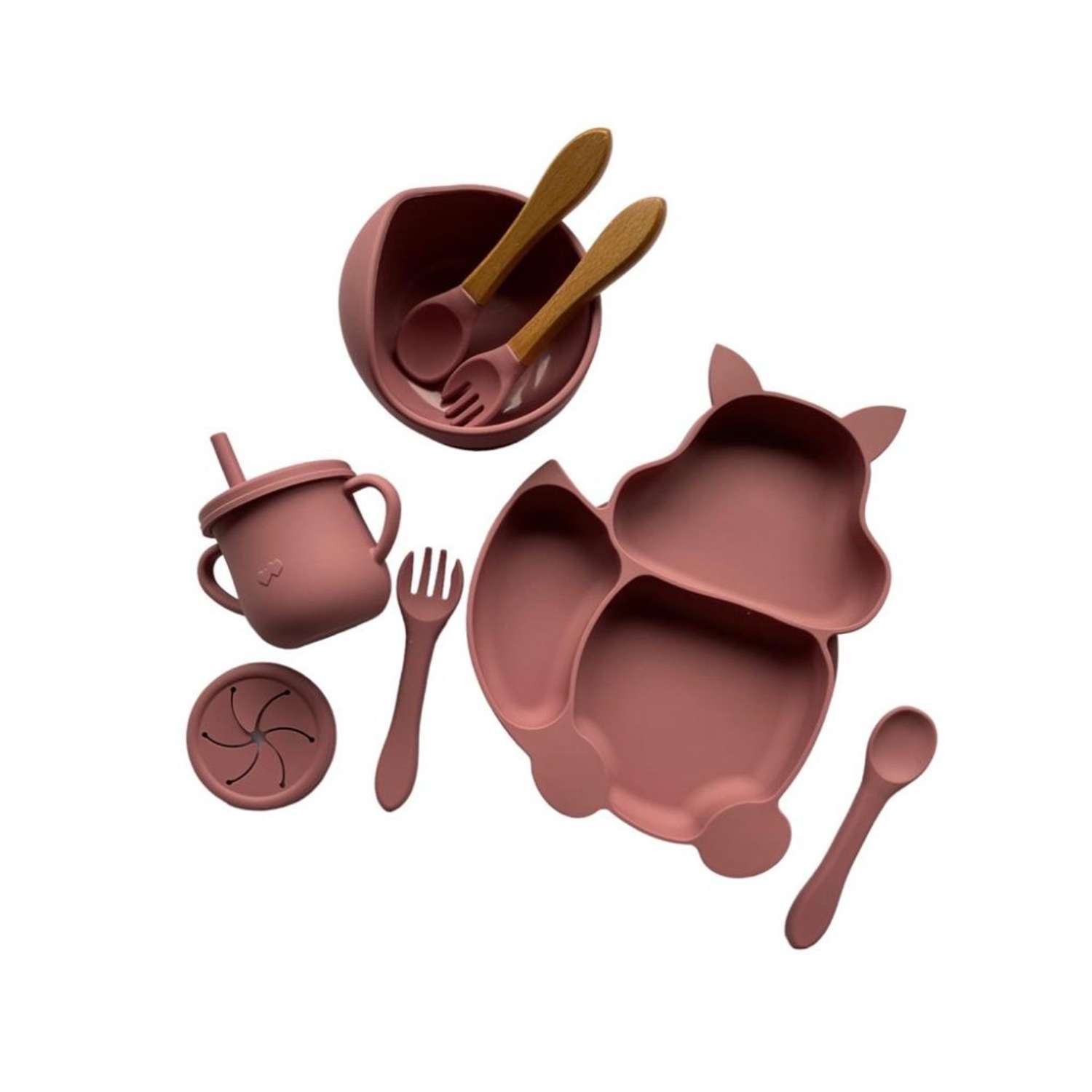 Набор детской посуды PlayKid темно-розовый - фото 1