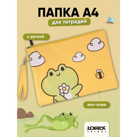 Папка для тетрадей LOREX KIDS 1 отделение А4 34х25 см экокожа с ручкой