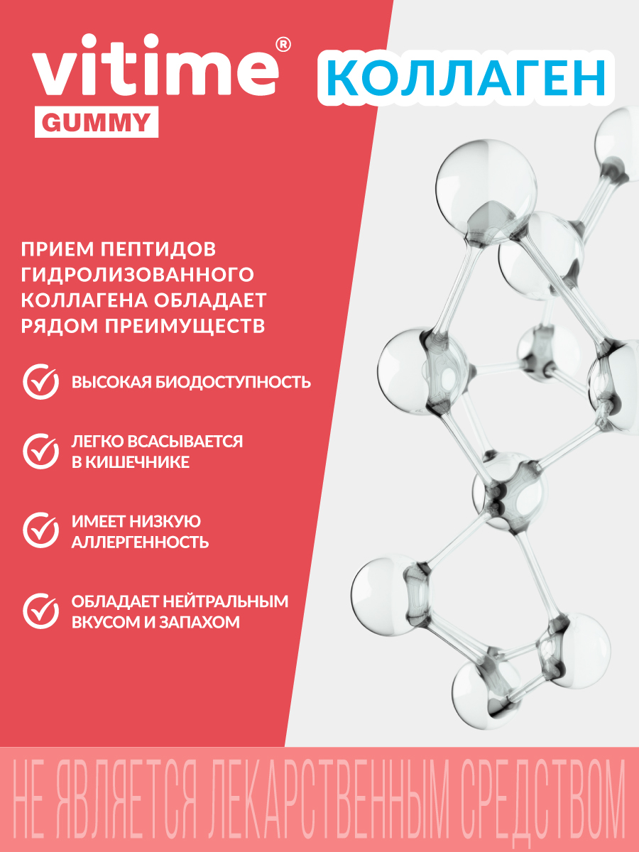 Мармеладные пастилки КОЛЛАГЕН Vitime Gummy с витамином С - фото 5