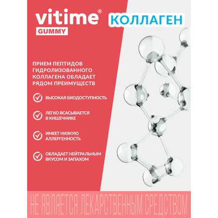 Мармеладные пастилки КОЛЛАГЕН Vitime Gummy с витамином С