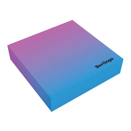 Блок для записи BERLINGO Radiance 85х85х2 см голубой/розовый 200 листов