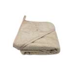Полотенце с капюшоном YUMMYKI махровое с уголком 110х110 см бежевое собачка