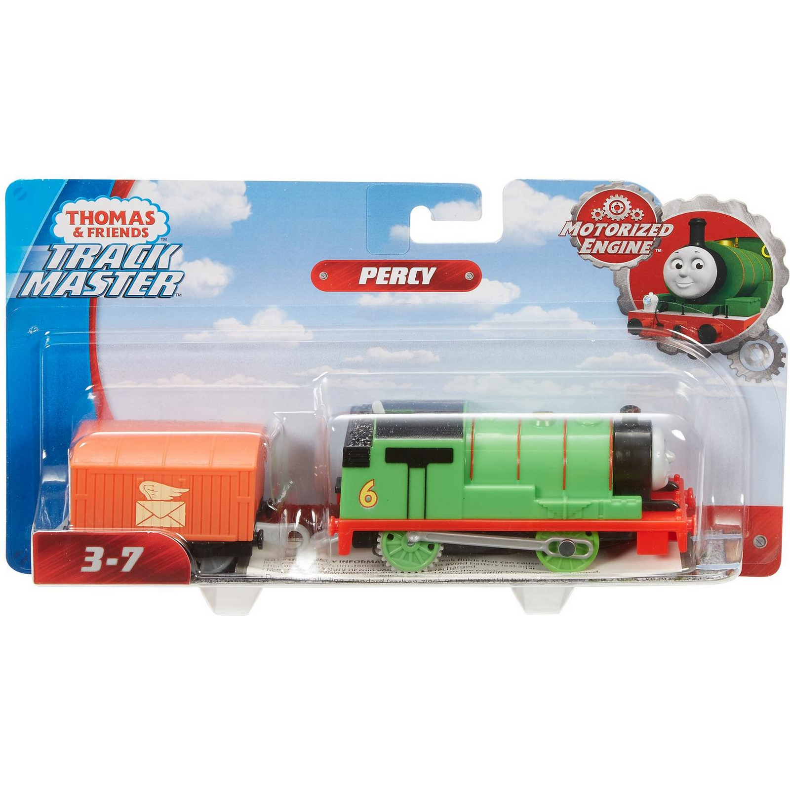 Паровозик Thomas & Friends Железная дорога Герои мультфильмов Перси моторизированный GMK34 - фото 2